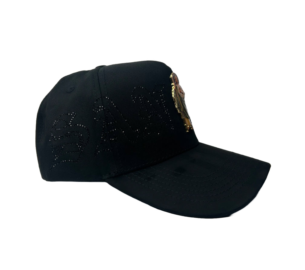 San Judas black rhinestone
